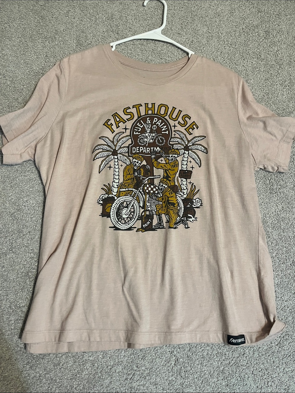 Fasthouse MotoX Dirtbike Women’s Pink Graphic Shirt XL Soft Cotton